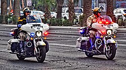 photo de la police Américaine en Harley Davidson 
